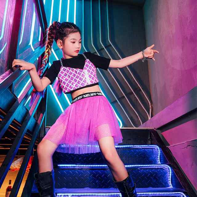 韓国子供服 チアガール ダンスウェア キッズ ダンス衣装 女の子
